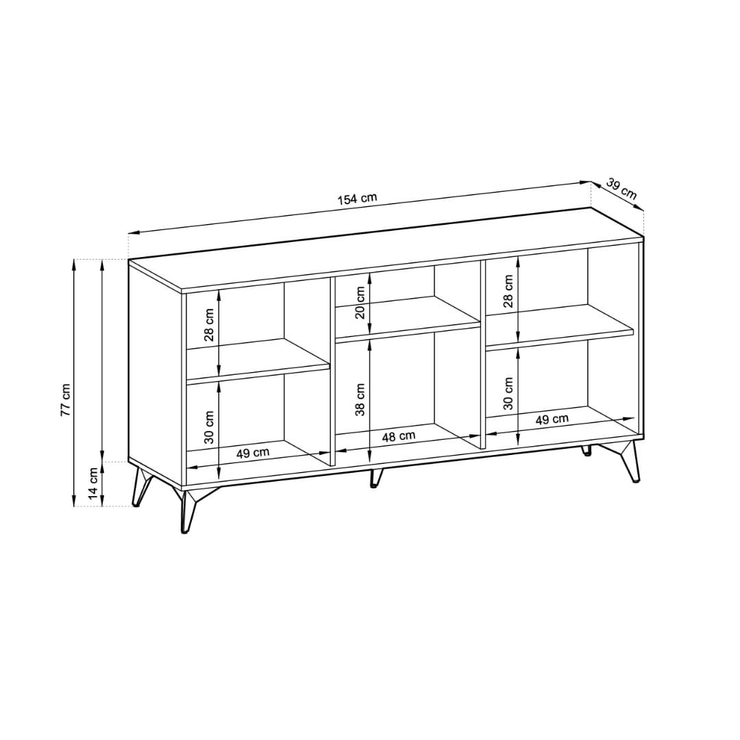 Diamond Large Sideboard Cabinet 154cm - product image 4