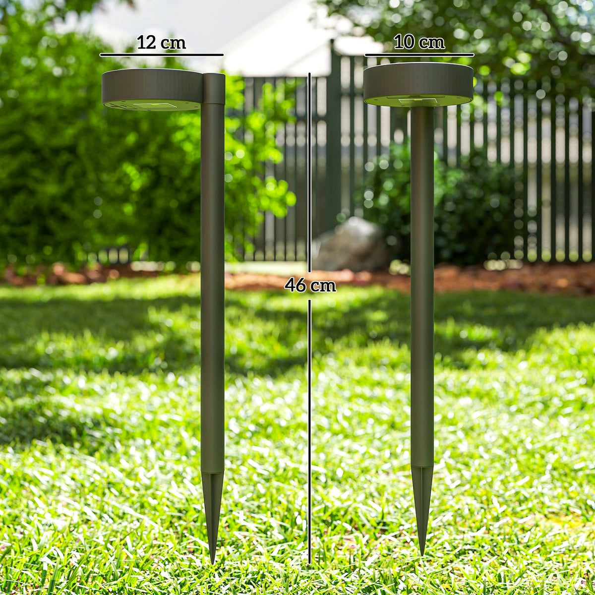 Outsunny Solar Lights Outdoor Garden Stake 8 Pack Pathway Lighting, Solar Stake Lights with Auto On/Off LED, IP44 Waterproof Plastic Outdoor Garden Lighting for Path, Patio and Landscape