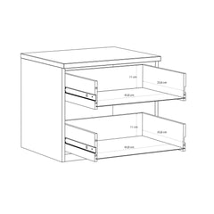 Edwal Bedside Table 50cm in Beige, image 7