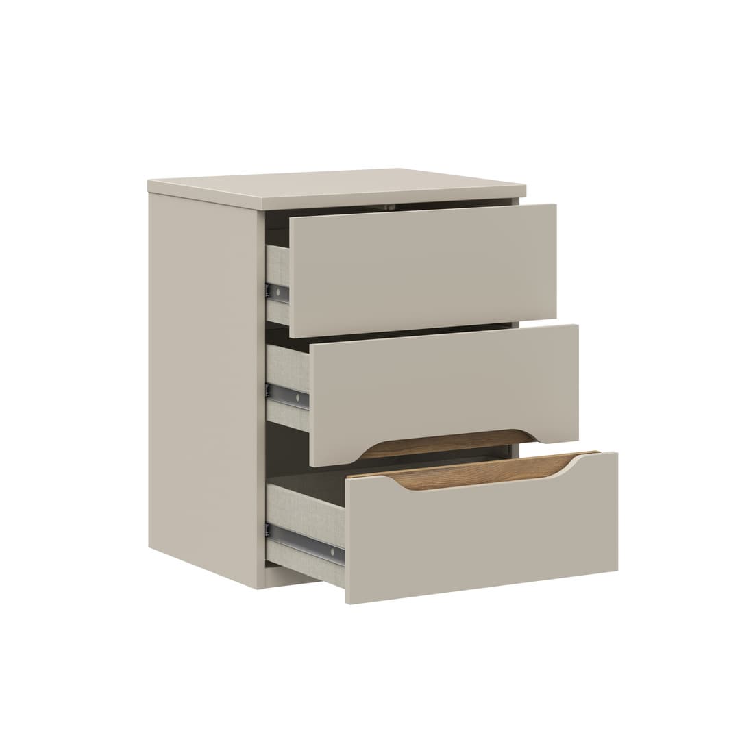 Edwal Bedside Table 50cm in Beige, image 3