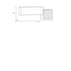 Eliston Floating Shelf 121cm in Oak Mauvella, image 6