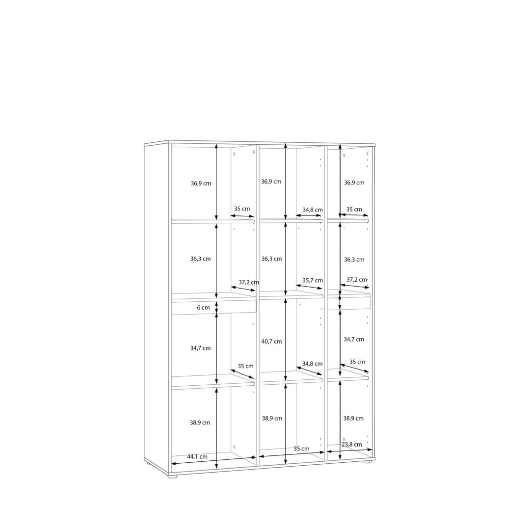 Eliston Highboard Cabinet 109cm in Oak Mauvella, image 7
