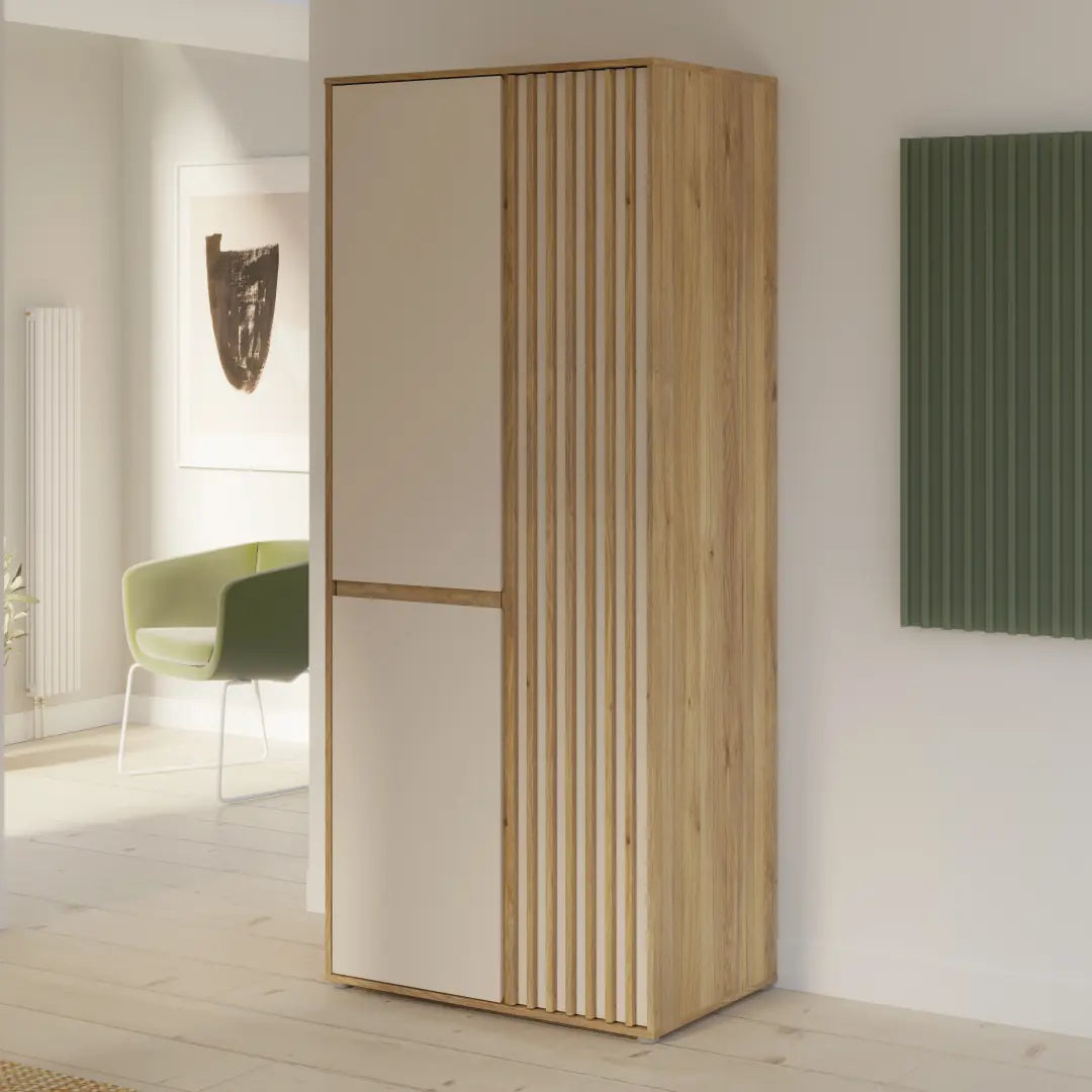 Eliston Hinged Door Wardrobe 84cm in Oak Mauvella, image 2