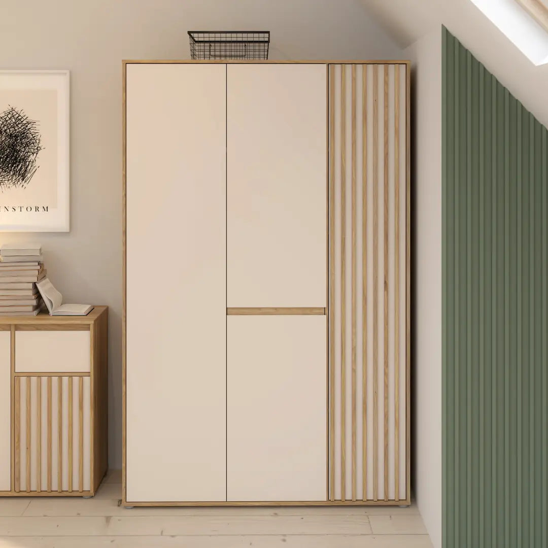 Eliston Hinged Door Wardrobe 129cm in Oak Mauvella, image 2