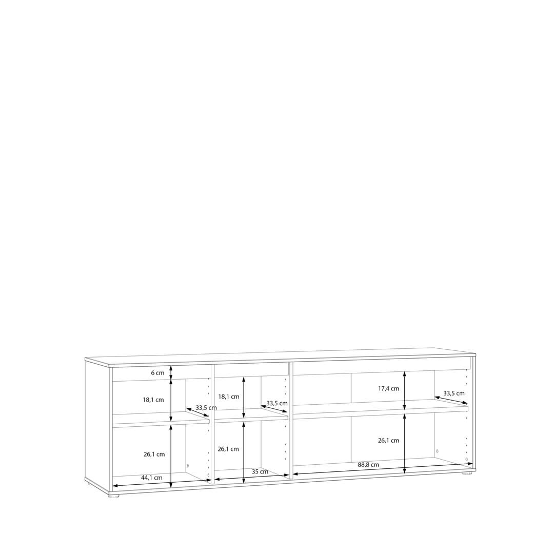 Eliston TV Cabinet 174cm in Oak Mauvella, image 7