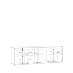Eliston TV Cabinet 174cm in Oak Mauvella, image 7