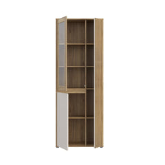 Eliston Tall Display Cabinet 74cm in Oak Mauvella, image 6
