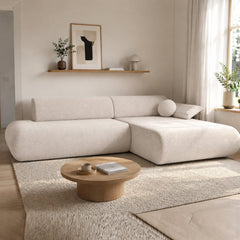 Corner Sofa Bed Puente in Light Beige, image 14