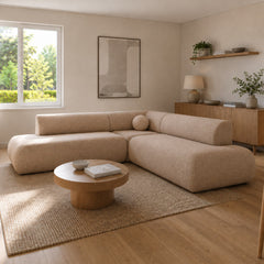 Corner Sofa Bed Puente II in Beige, image 2