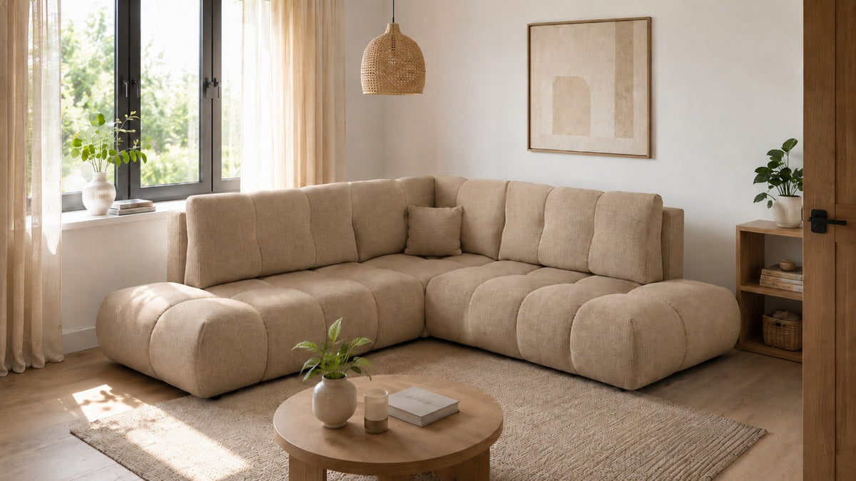 Corner Sofa Bed Soho II in Beige, image 3