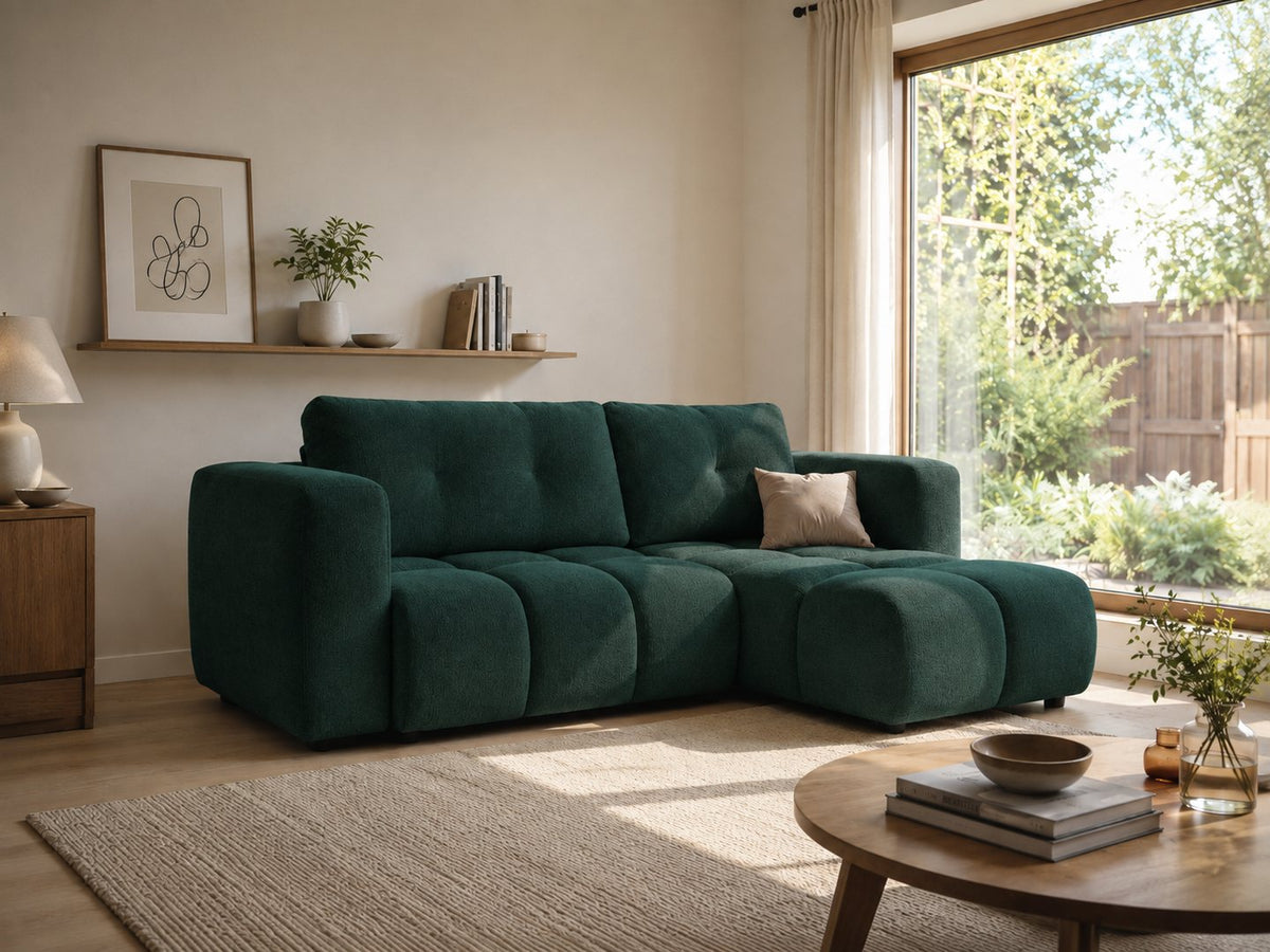 Corner Sofa Bed Modi II in Green, image 7