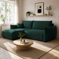 Corner Sofa Bed Allora in Green, image 11