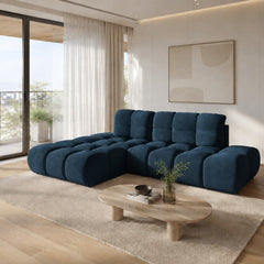 Corner Sofa Bed Noel in Navy Blue, image 7