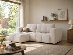 Corner Sofa Bed Modi II in Light Beige, image 10