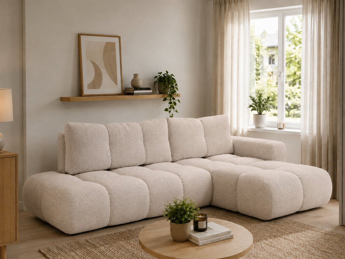 Corner Sofa Bed Soho in Light Beige, image 11
