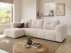Corner Sofa Bed Modi III in Light Beige, image 10