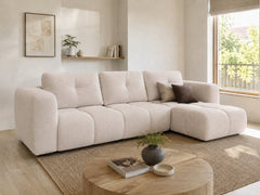 Corner Sofa Bed Modi III in Light Beige, image 11