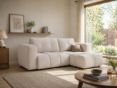 Corner Sofa Bed Modi II in Light Beige, image 11