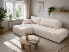 Corner Sofa Bed Baloo in Light Beige, image 11