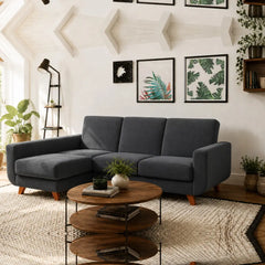 Corner Sofa Bed Aramis in Graphite, image 4