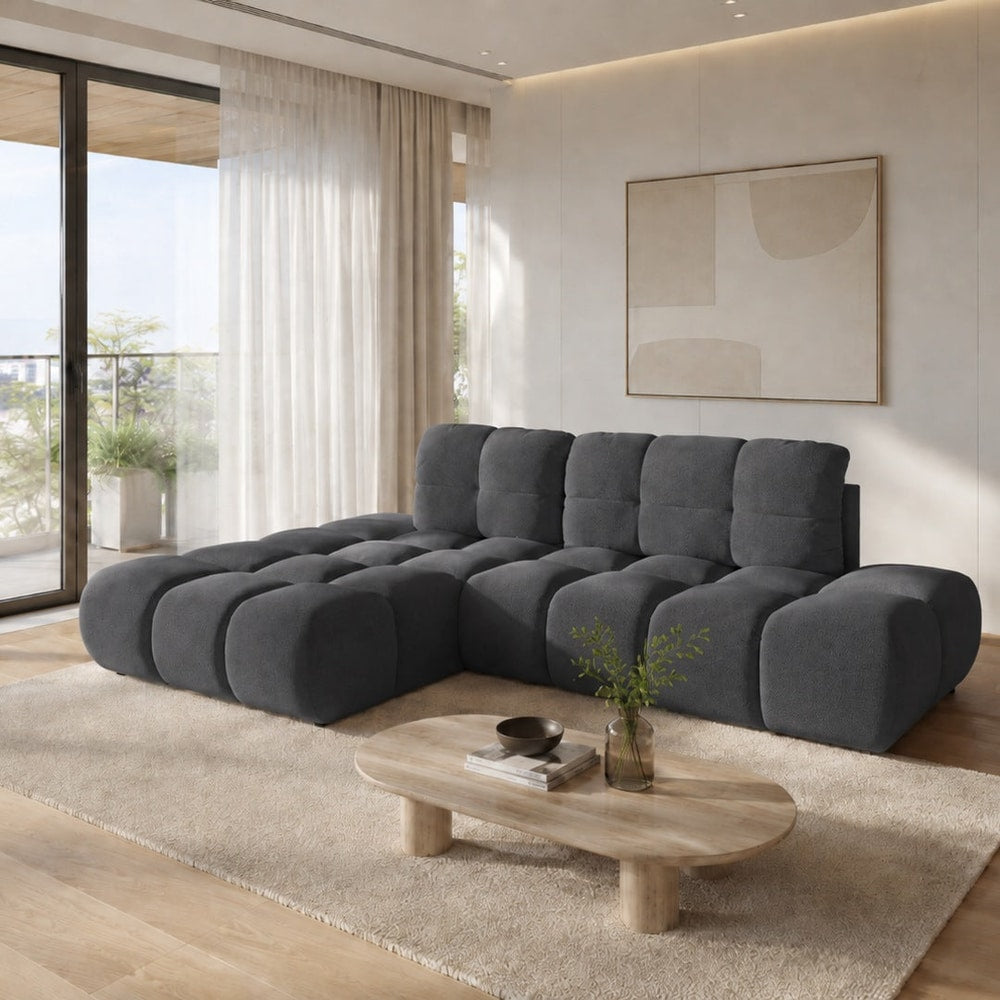 Corner Sofa Bed Noel in Graphite, image 11