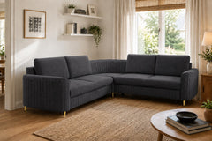 Corner Sofa Bed Laren in Graphite, image 6