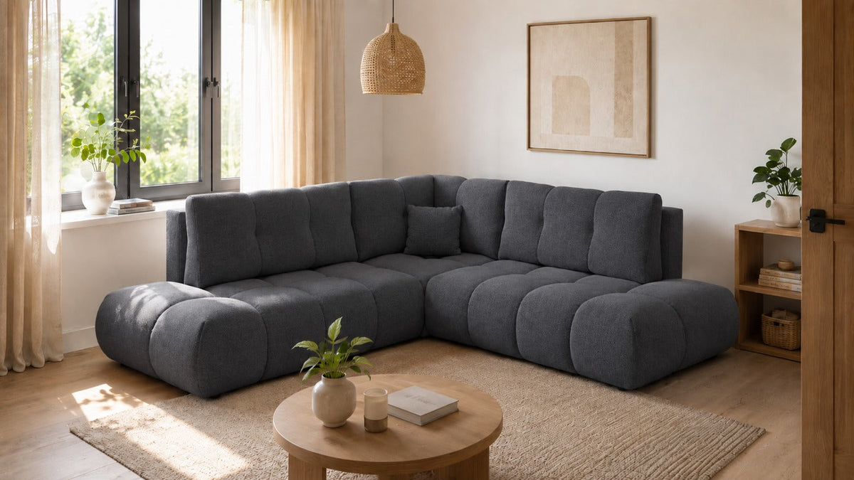 Corner Sofa Bed Soho II in Graphite, image 7