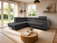 Corner Sofa Bed Mona Pik in Graphite, image 12