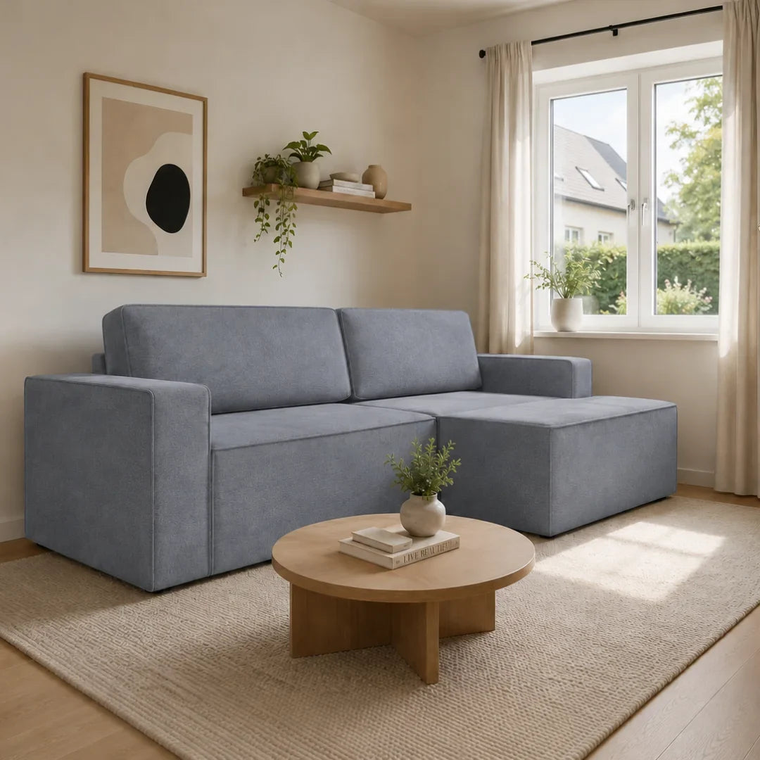 Corner Sofa Bed Como in Dark Grey, image 16
