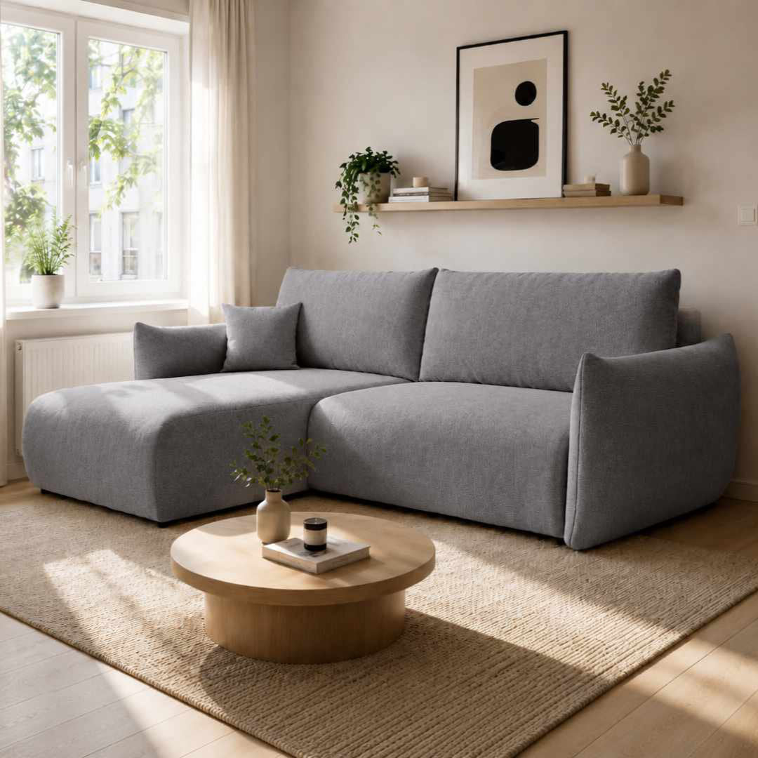 Corner Sofa Bed Allora in Dark Grey, image 15