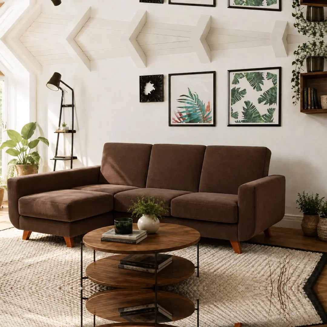 Corner Sofa Bed Aramis in Brown, image 6