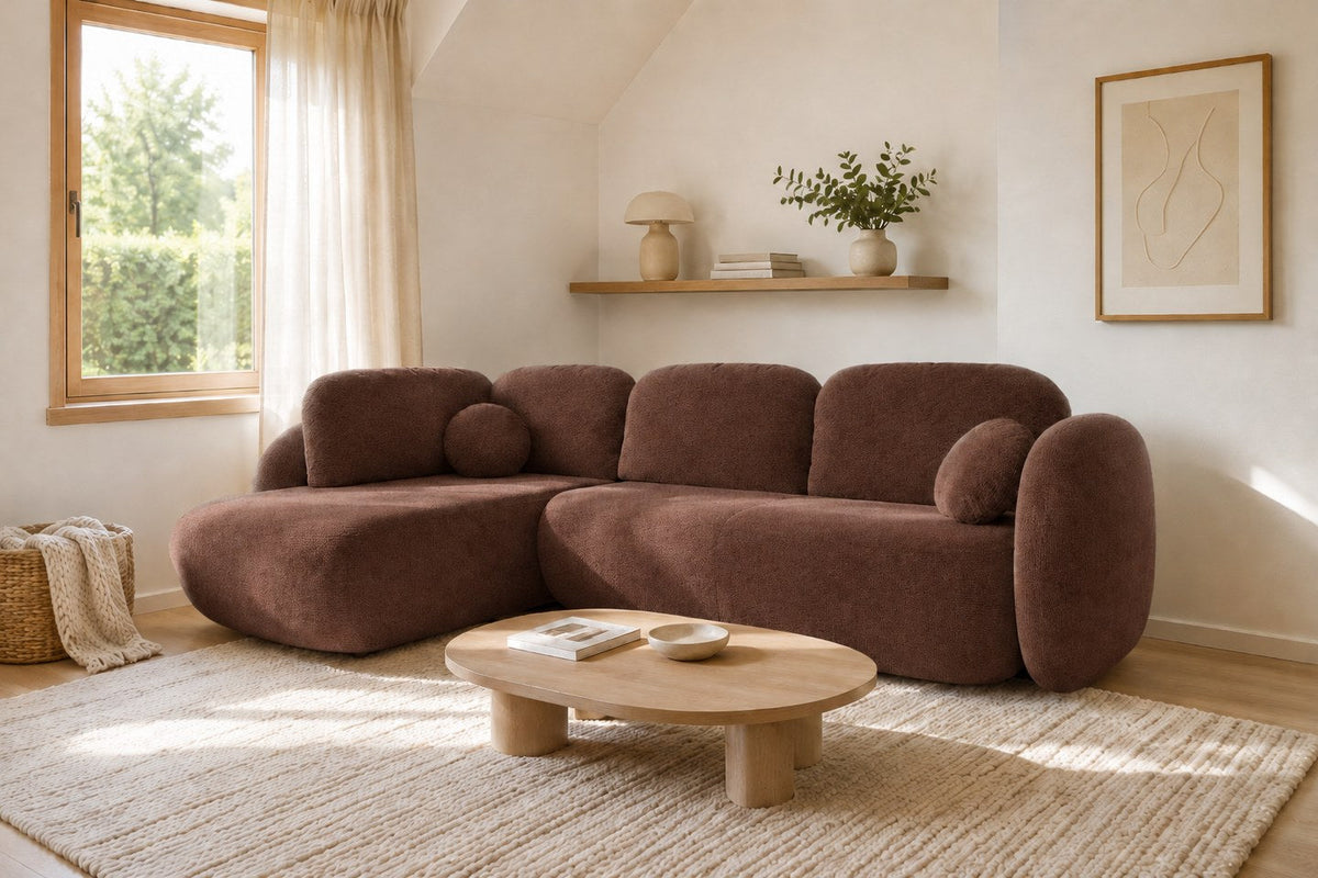 Corner Sofa Bed Olio II in Brown, image 18