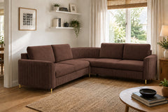 Corner Sofa Bed Laren in Brown, image 9