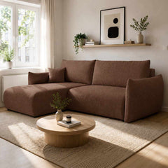 Corner Sofa Bed Allora in Brown, image 17