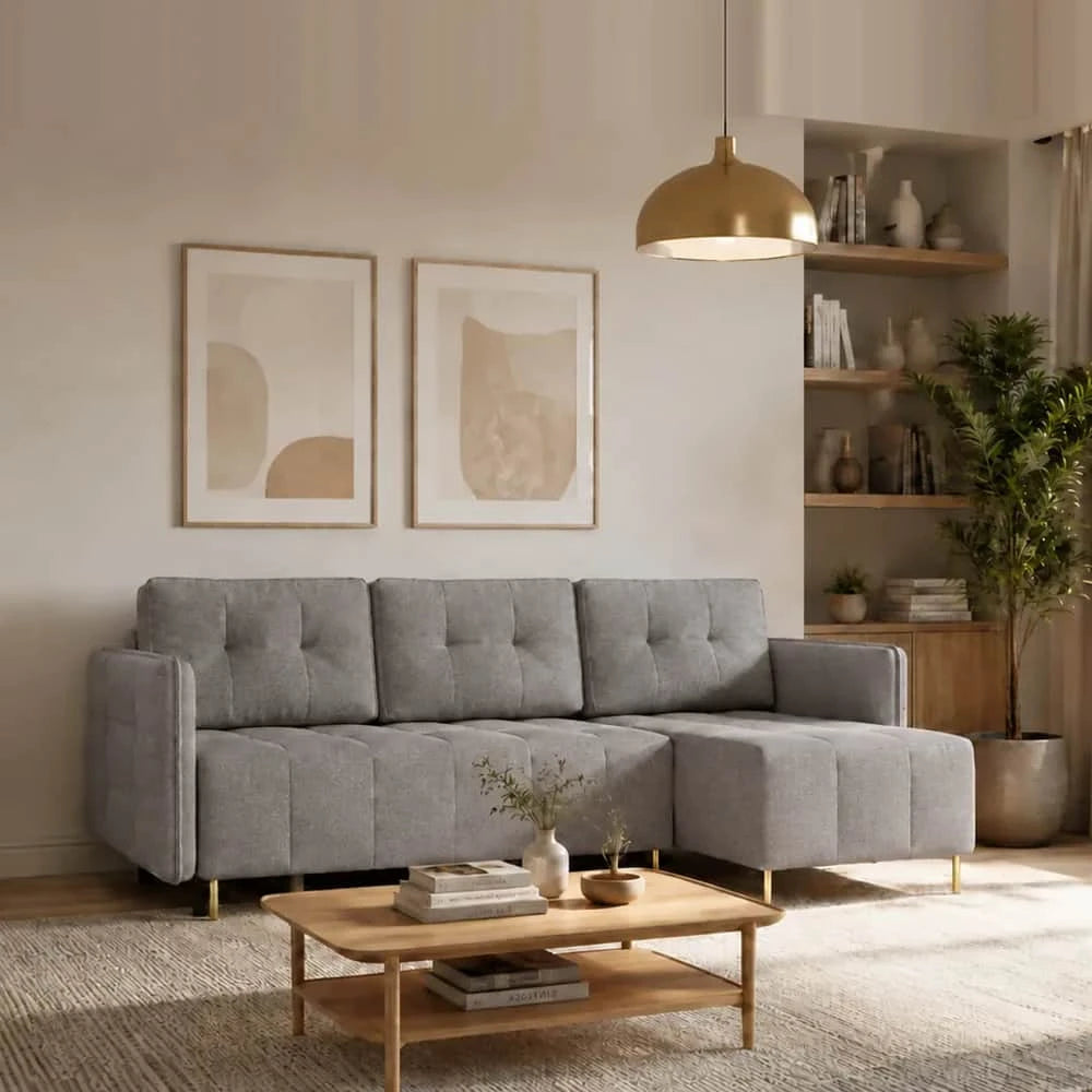 Corner Sofa Bed Dello in Grey, image 15