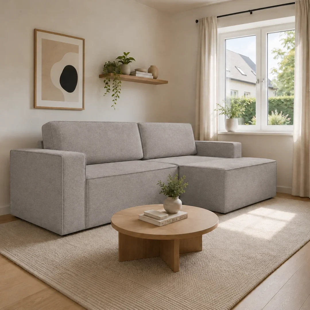 Corner Sofa Bed Como in Grey, image 10
