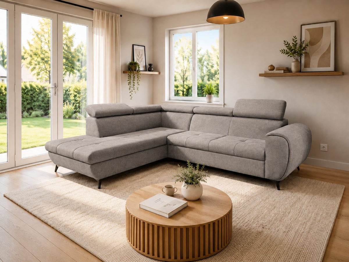 Corner Sofa Bed Mona Pik in Grey, image 2