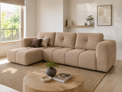 Corner Sofa Bed Modi III in Beige, image 4