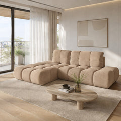Corner Sofa Bed Noel in Beige, image 3
