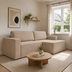 Corner Sofa Bed Como in Beige, image 11
