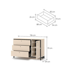 Enna EN-04 Chest Of Drawers 136cm - product image 4