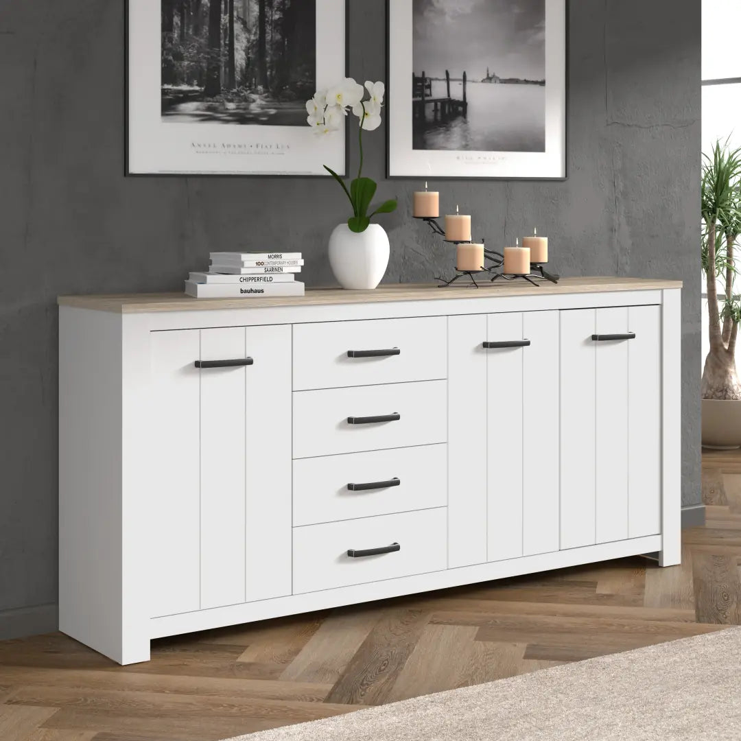 Elara Sideboard Cabinet 206cm in White