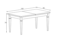Evora 92 Extendable Dining Table 160cm - product image 7