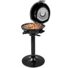 Electric BBQ Grill with Removable Non-Stick Grilling Rack-Black