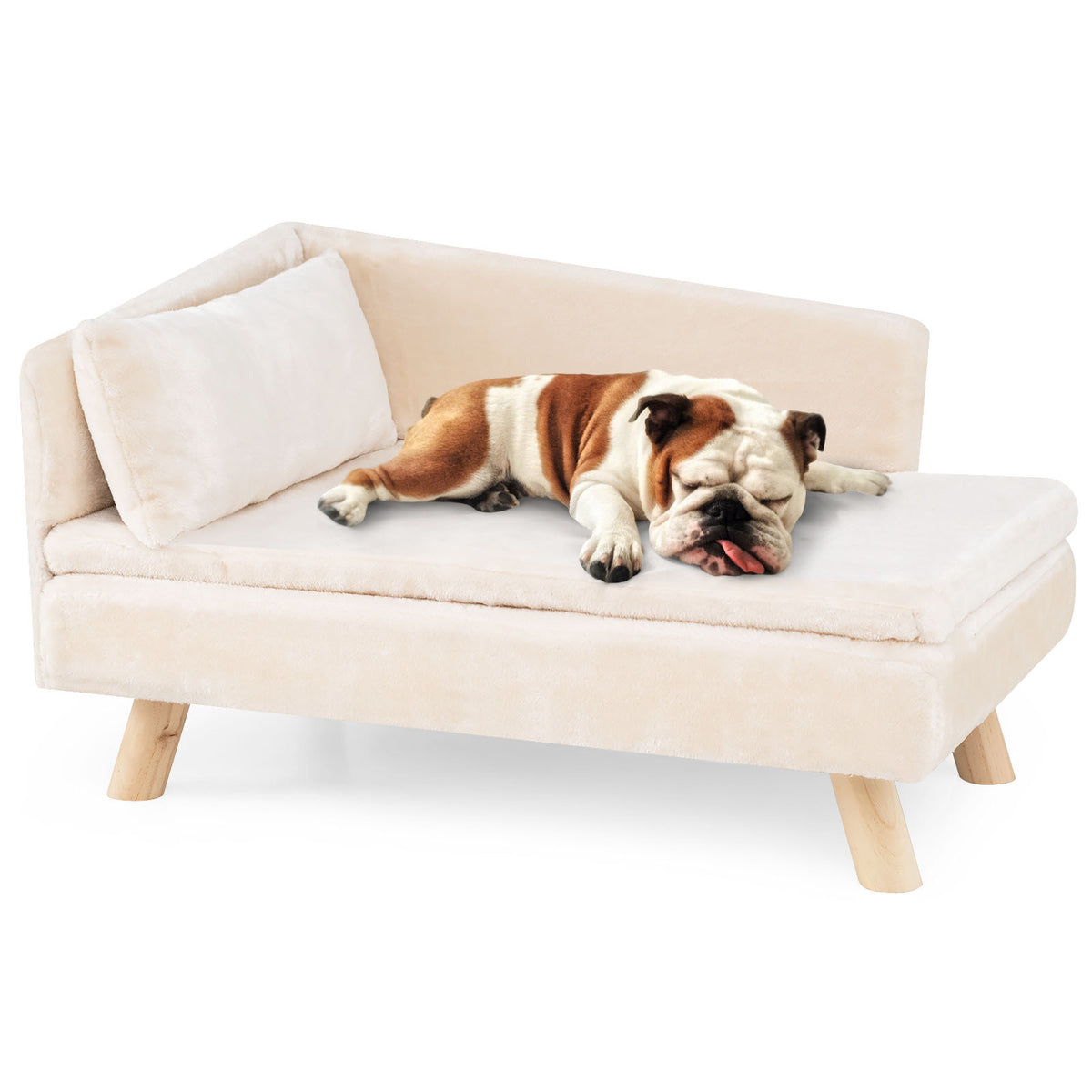 Elevated Pet Bed for Medium and Small-Sized Dogs Puppies Cats Kittens-White