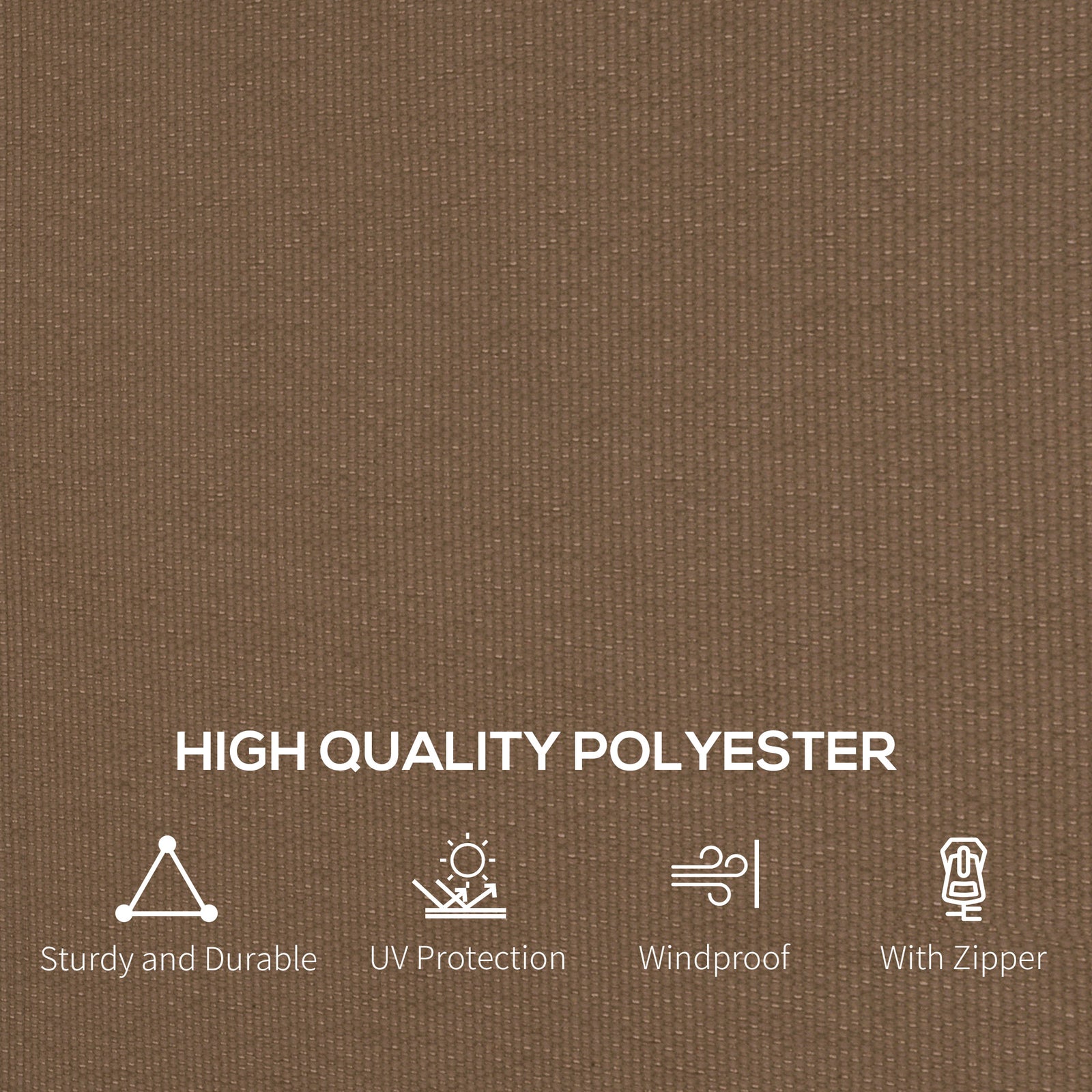 Outsunny 4 Pack Replacement Gazebo Curtains Privacy Panel for Most 3 x 4m Gazebo Canopy Pavillion Outdoor Shelter Sidewalls Accessories Dark Brown