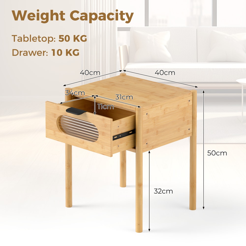 Dimensions of the farmhouse bedside table nightstand