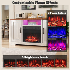 20 Inch Electric Fireplace Insert 750W/1500W Fireplace Heater with Remote Control