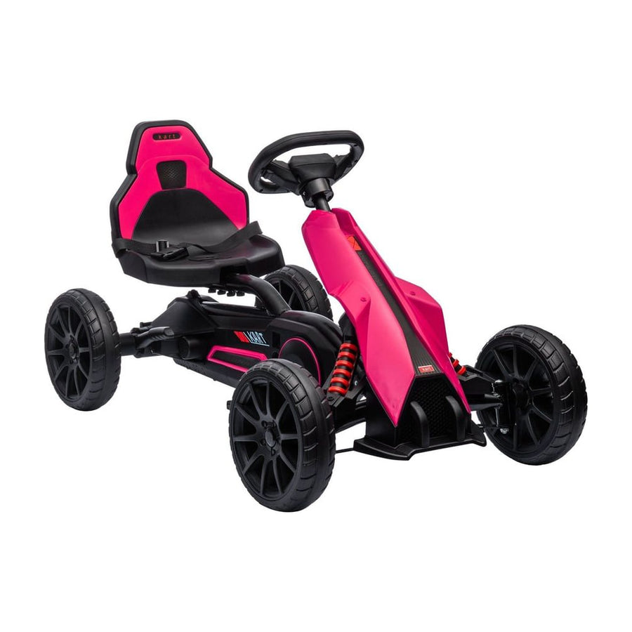 HOMCOM Kids Pedal Go Kart in Pink