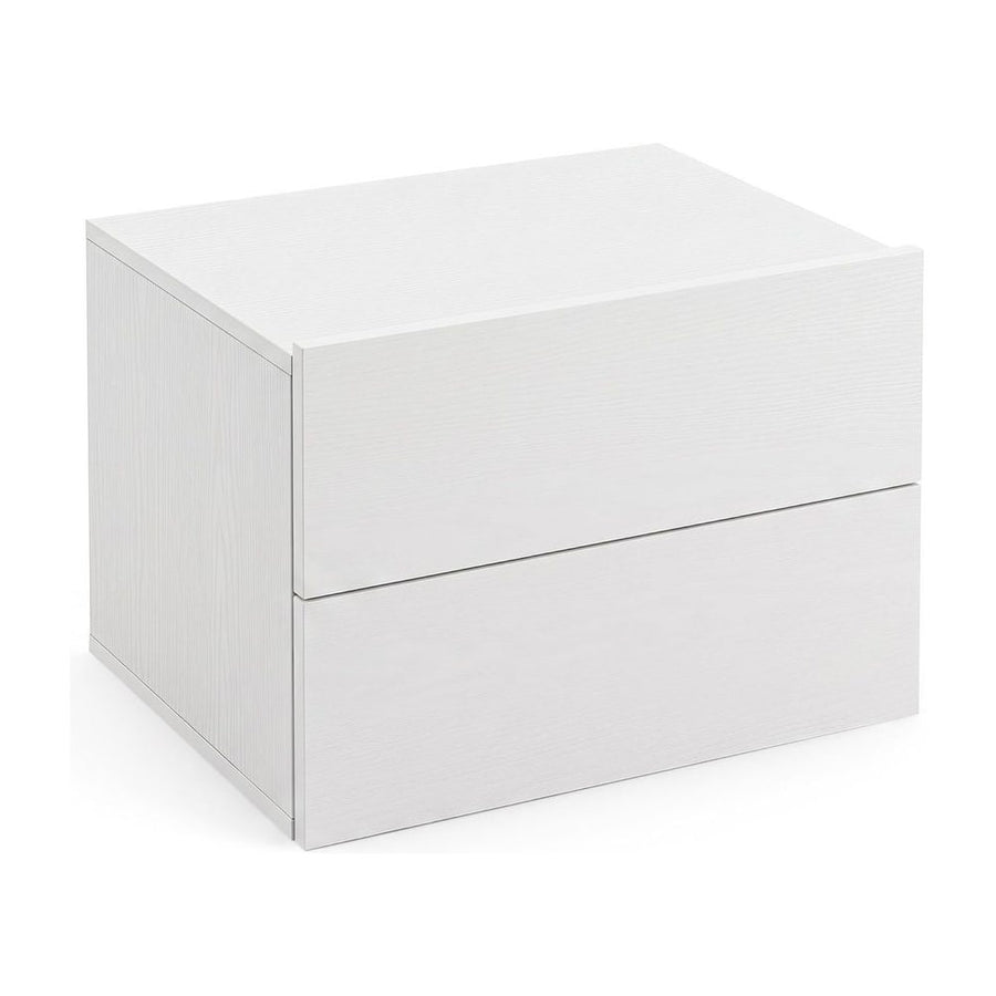Floating Nightstand with Storage Drawers Wall Mounted for Living Room Bedroom-White